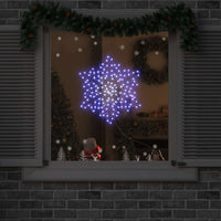 vidaXL Floco de Natal com 156 LEDs Azul 55.5 x 55.5 x 0.75cm PVC