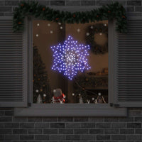 vidaXL Floco de Natal com 156 LEDs Azul 55.5 x 55.5 x 0.75cm PVC