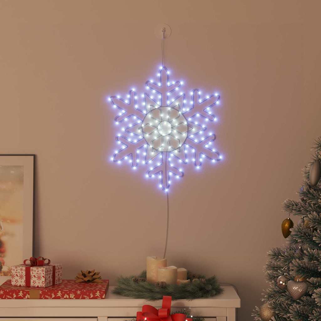 vidaXL Floco de Natal com 156 LEDs Azul 55.5 x 55.5 x 0.75cm PVC