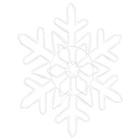 vidaXL Floco de Natal com 156 LEDs Azul 55.5 x 55.5 x 0.75cm PVC