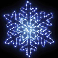 vidaXL Floco de Natal com 156 LEDs Azul 55.5 x 55.5 x 0.75cm PVC