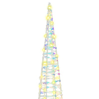vidaXL Árvore de Natal 3 pcs Branco quente 20 x 20 x 80 cm PET