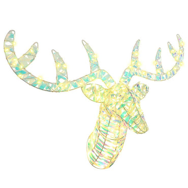 vidaXL Trenó Puxado por Rena Branco quente 68 x 36,5 x 62,5 cm PET