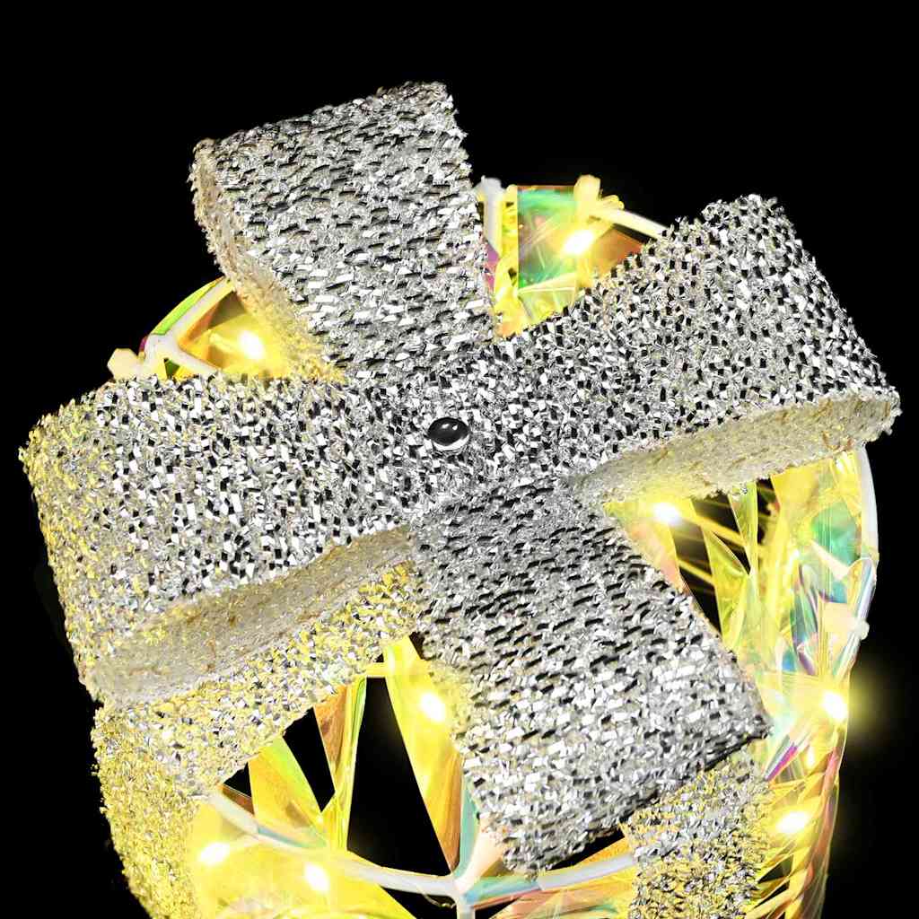 vidaXL Decoração de Caixa de Presente 3 pcs 20 x 20 x 20 cm PET