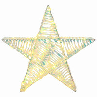 vidaXL Estrela 3D com 50 LEDs Branco quente 55 x 52.5 x 9 cm PET