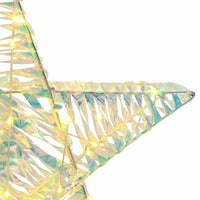 vidaXL Estrela 3D com 50 LEDs Branco quente 55 x 52.5 x 9 cm PET