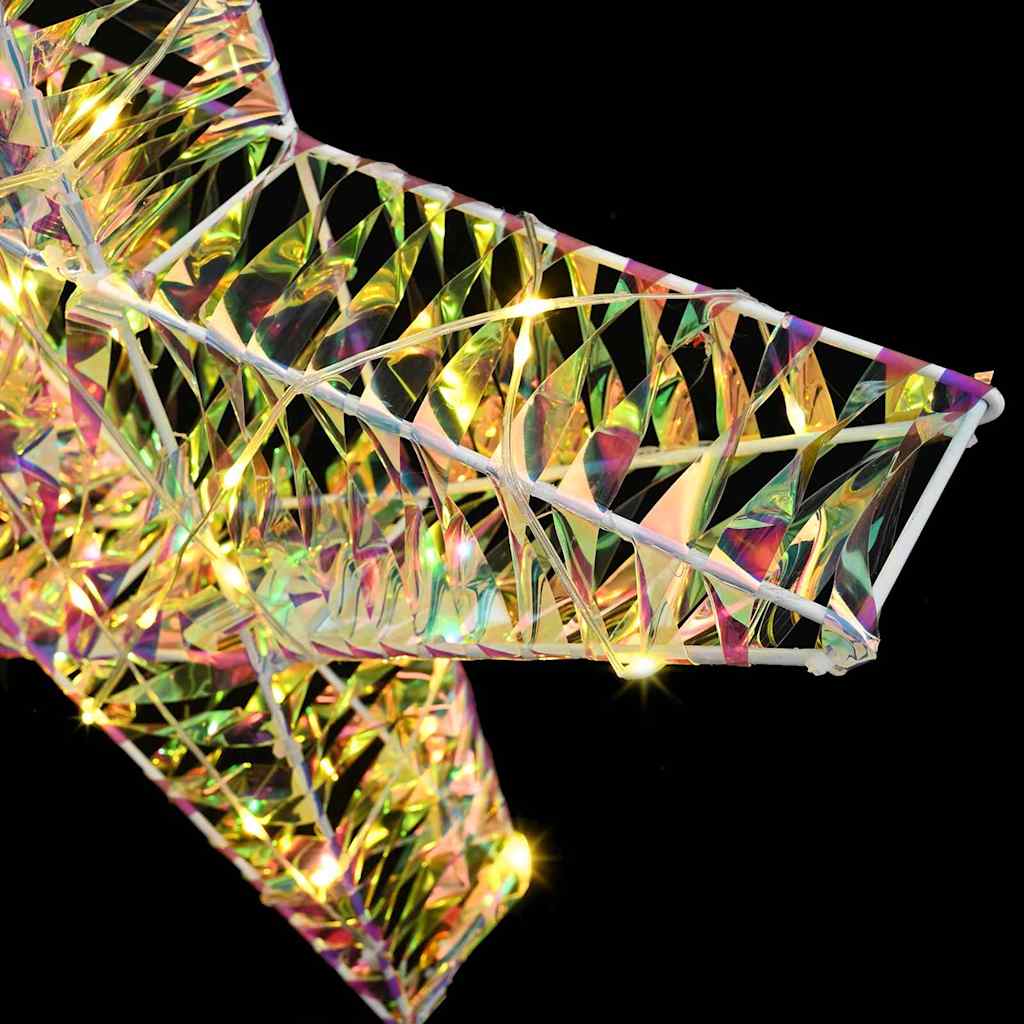 vidaXL Estrela 3D com 50 LEDs Branco quente 55 x 52.5 x 9 cm PET