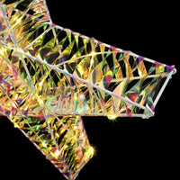 vidaXL Estrela 3D com 50 LEDs Branco quente 55 x 52.5 x 9 cm PET