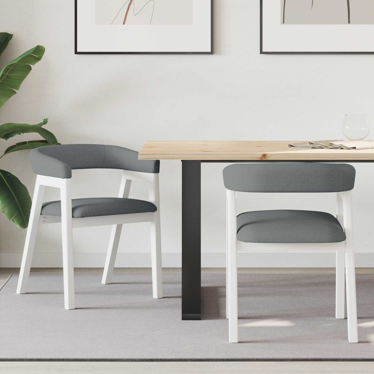 vidaXL Cadeiras de Jantar 2 pcs Marrom Claro 54 x 57 x 73 cm