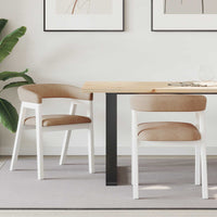 vidaXL Cadeiras de Jantar 2 pcs Marrom Claro 54 x 57 x 73 cm