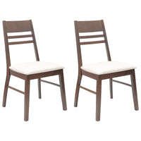 vidaXL Cadeiras de Jantar 2 pcs Marrom Claro 43 x 54 x 89 cm