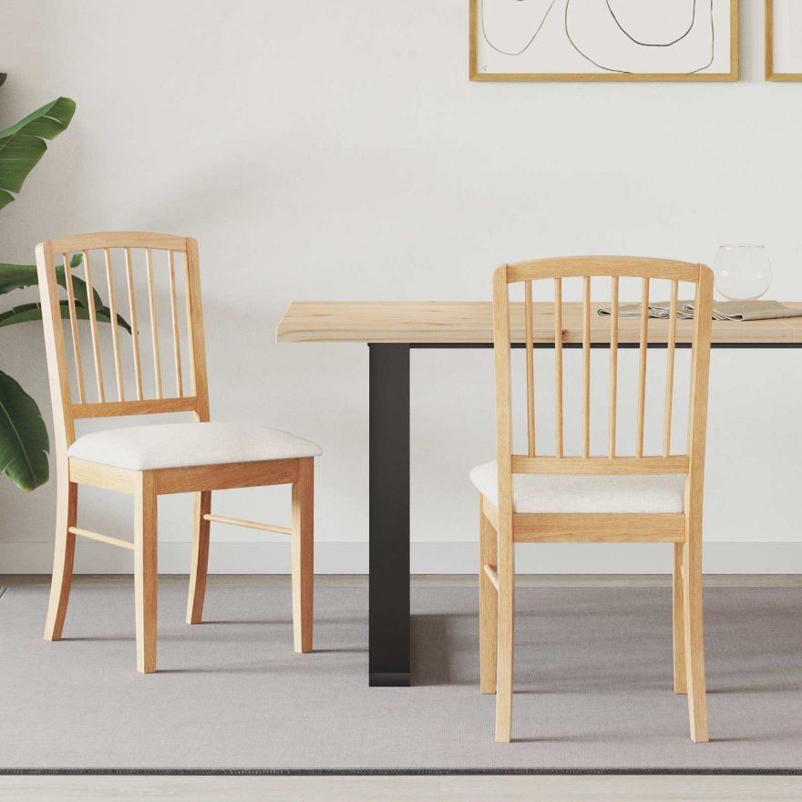 vidaXL Cadeiras de Jantar 2 pcs Marrom Claro 50 x 52,5 x 91 cm