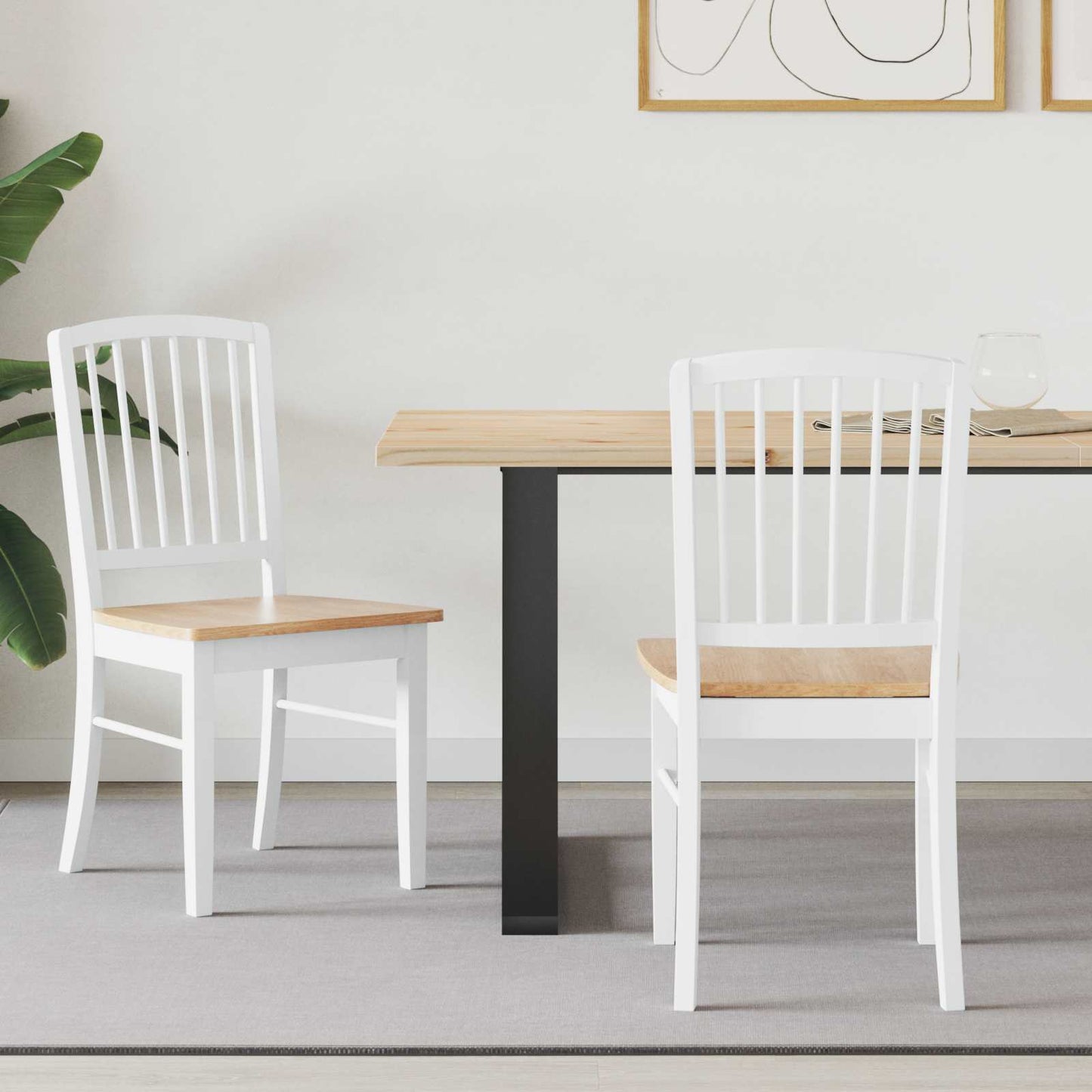 vidaXL Cadeiras de Jantar 2 pcs Marrom Claro 50 x 52,5 x 91 cm