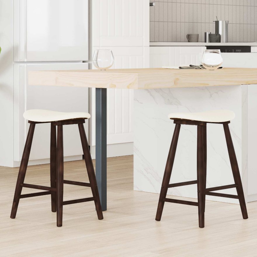 vidaXL Cadeiras de Jantar 2 pcs Marrom Claro 46 x 37 x 63 cm