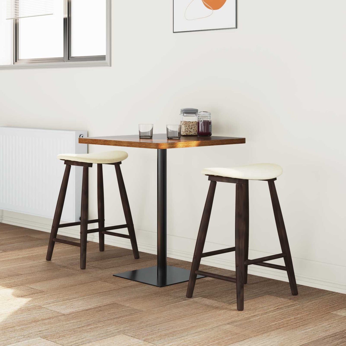 vidaXL Cadeiras de Jantar 2 pcs Marrom Claro 46 x 37 x 63 cm