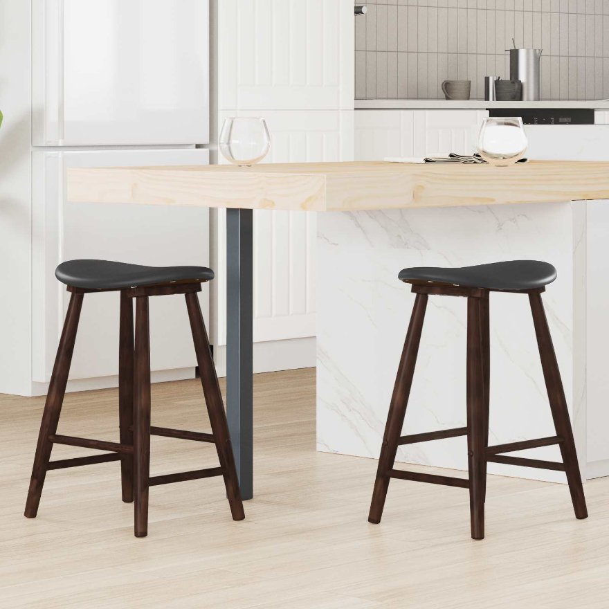 vidaXL Cadeiras de Jantar 2 pcs Marrom Claro 46 x 37 x 63 cm