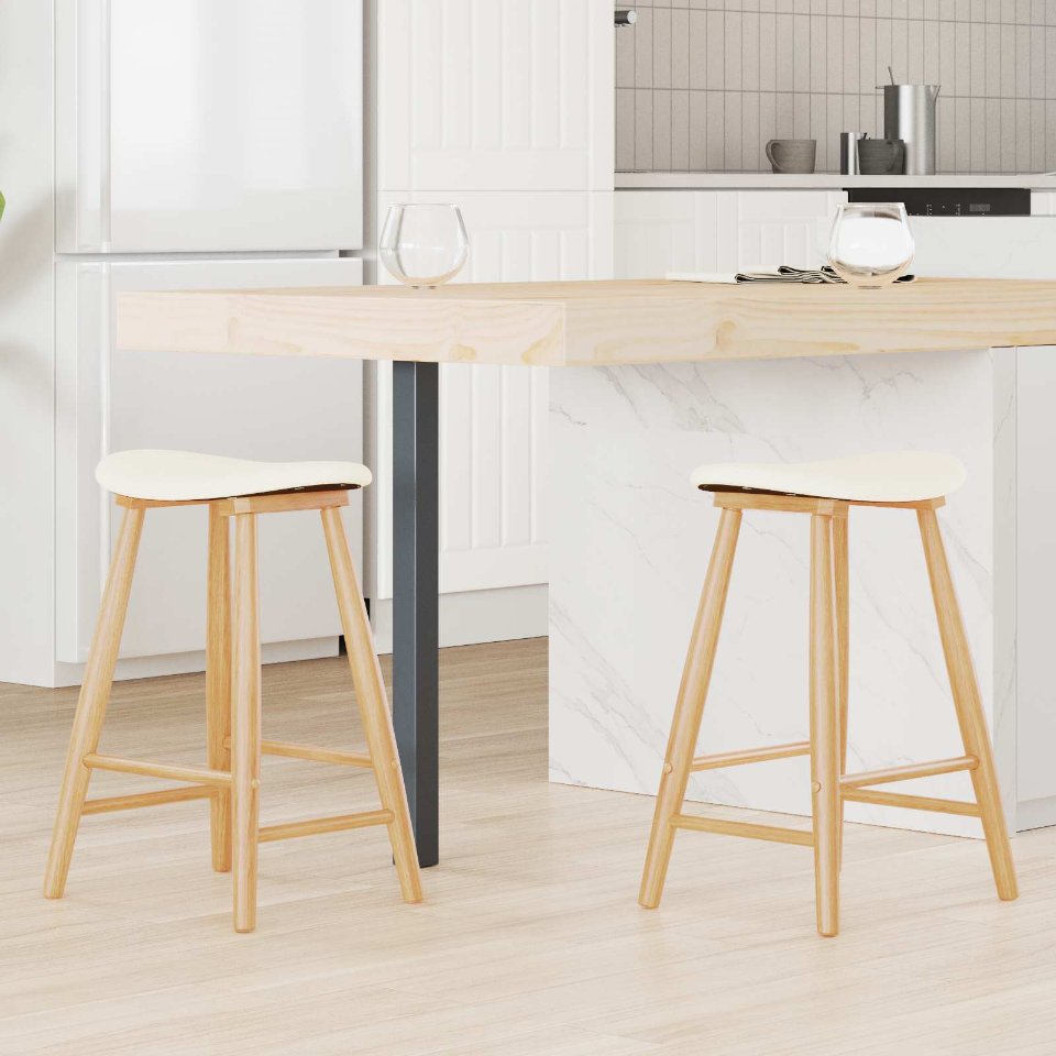 vidaXL Cadeiras de Jantar 2 pcs Marrom Claro 46 x 37 x 63 cm