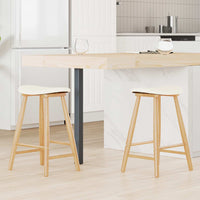 vidaXL Cadeiras de Jantar 2 pcs Marrom Claro 46 x 37 x 63 cm
