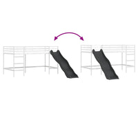 vidaXL Estrutura de cama loft para crianças com escorregador