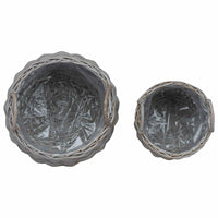 vidaXL Cesta de Plantas com armazenamento 2 pcs Cinzeto Rattan Lacak