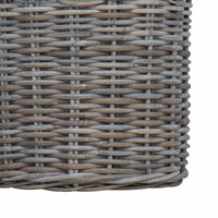 vidaXL Cesta de Plantas com armazenamento 3 pcs Cinzeto Rattan Kubu