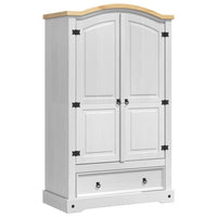 vidaXL Guarda-roupa com gaveta com porta Branco 101 x 52 x 170 cm