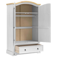 vidaXL Guarda-roupa com gaveta com porta Branco 101 x 52 x 170 cm