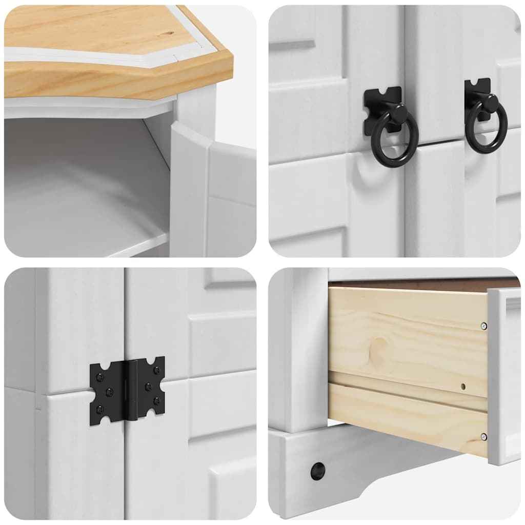 vidaXL Guarda-roupa com gaveta com porta Branco 101 x 52 x 170 cm