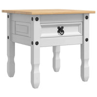 vidaXL Mesa de apoio Branco 50 x 50 x 50 cm Madeira de Pinheiro Sólida