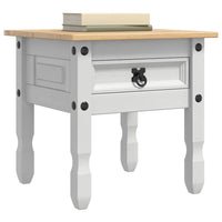 vidaXL Mesa de apoio Branco 50 x 50 x 50 cm Madeira de Pinheiro Sólida