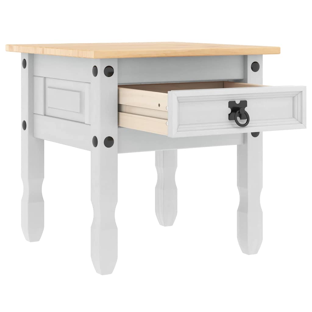 vidaXL Mesa de apoio Branco 50 x 50 x 50 cm Madeira de Pinheiro Sólida