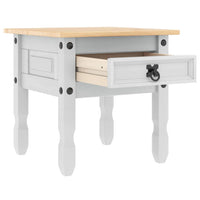 vidaXL Mesa de apoio Branco 50 x 50 x 50 cm Madeira de Pinheiro Sólida