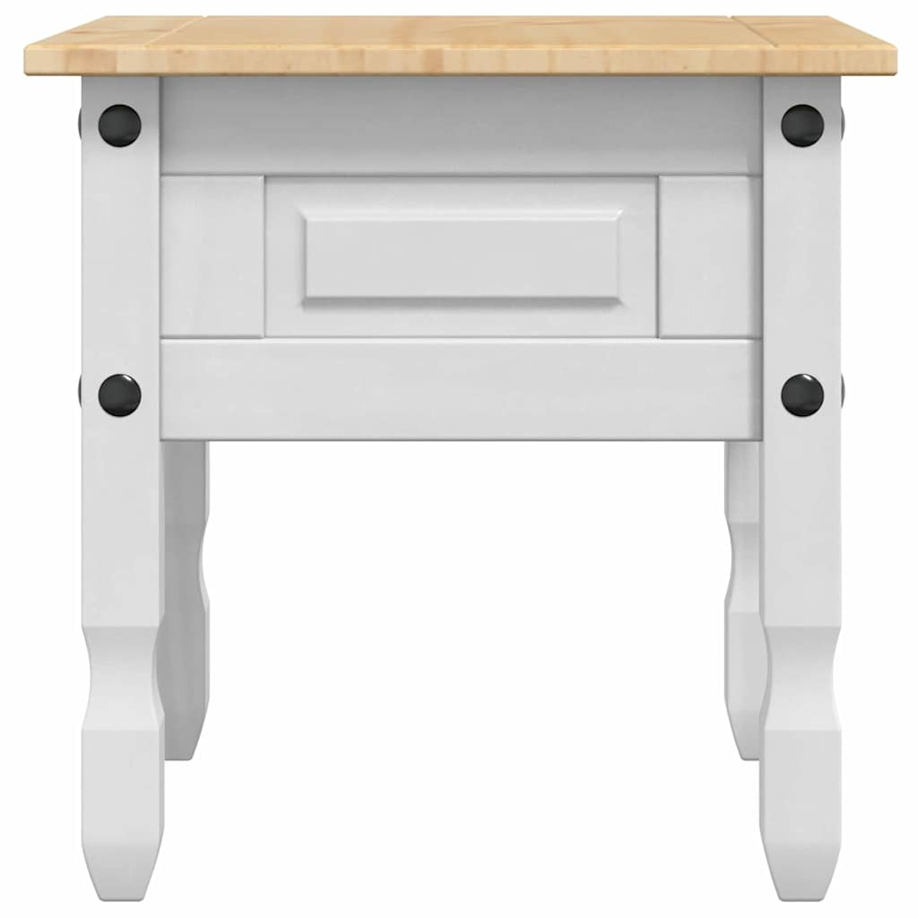 vidaXL Mesa de apoio Branco 50 x 50 x 50 cm Madeira de Pinheiro Sólida