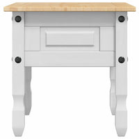 vidaXL Mesa de apoio Branco 50 x 50 x 50 cm Madeira de Pinheiro Sólida