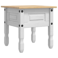 vidaXL Mesa de apoio Branco 50 x 50 x 50 cm Madeira de Pinheiro Sólida