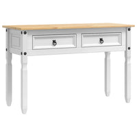 vidaXL Mesa de apoio com gaveta Branco 115 x 46 x 73 cm