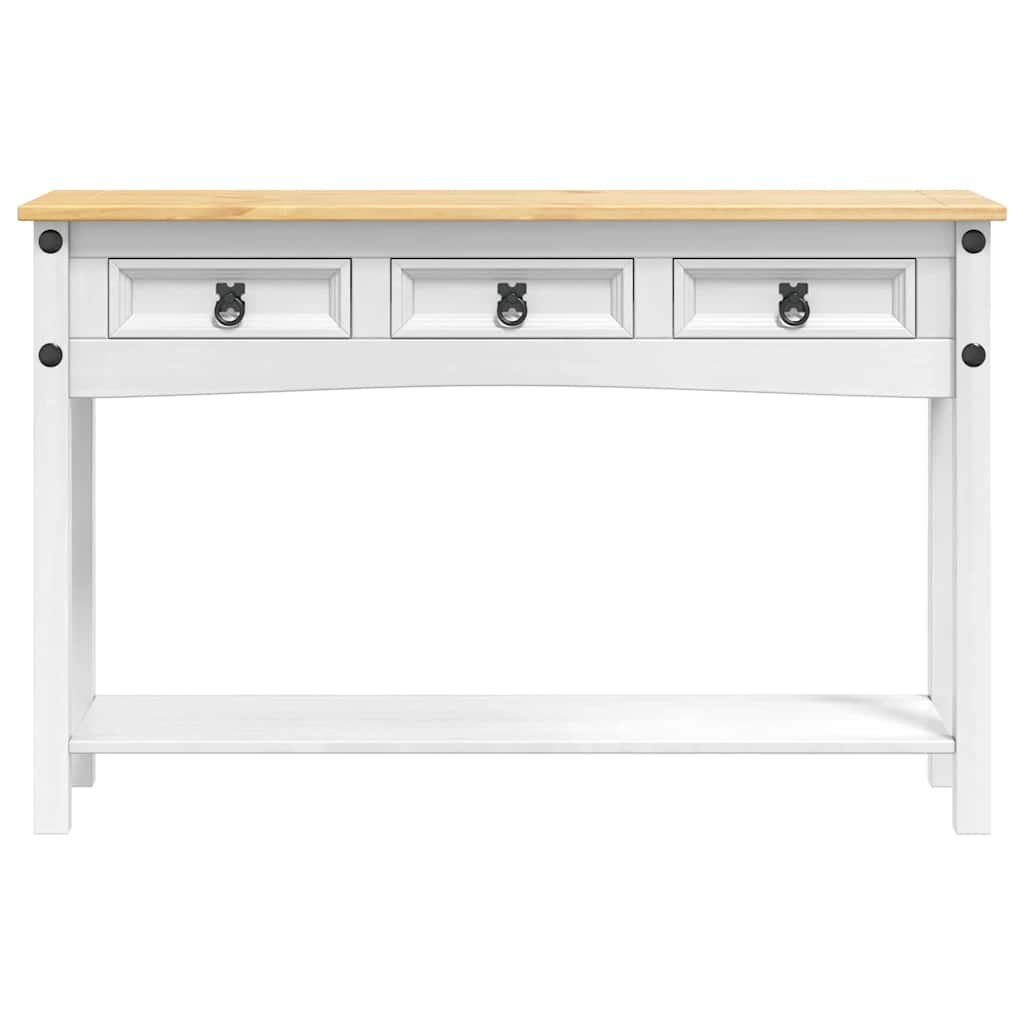 vidaXL Mesa de apoio com gaveta Branco 114 x 34,5 x 73 cm