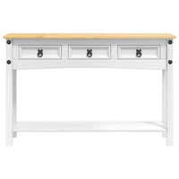 vidaXL Mesa de apoio com gaveta Branco 114 x 34,5 x 73 cm