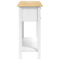 vidaXL Mesa de apoio com gaveta Branco 114 x 34,5 x 73 cm