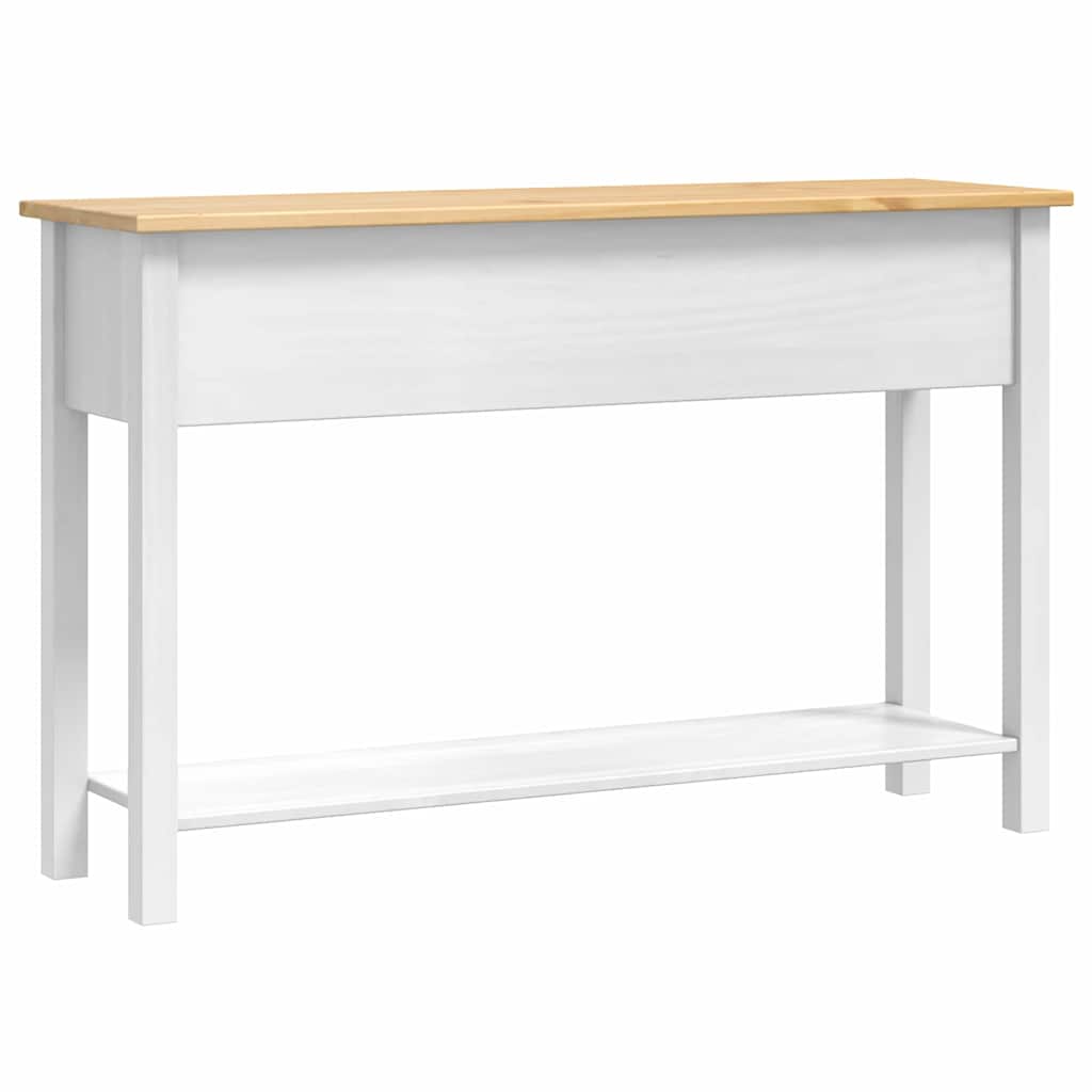 vidaXL Mesa de apoio com gaveta Branco 114 x 34,5 x 73 cm
