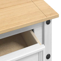 vidaXL Mesa de apoio com gaveta Branco 114 x 34,5 x 73 cm