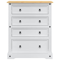 vidaXL Baús de Armazenamento com gaveta Branco 92 x 48 x 114 cm