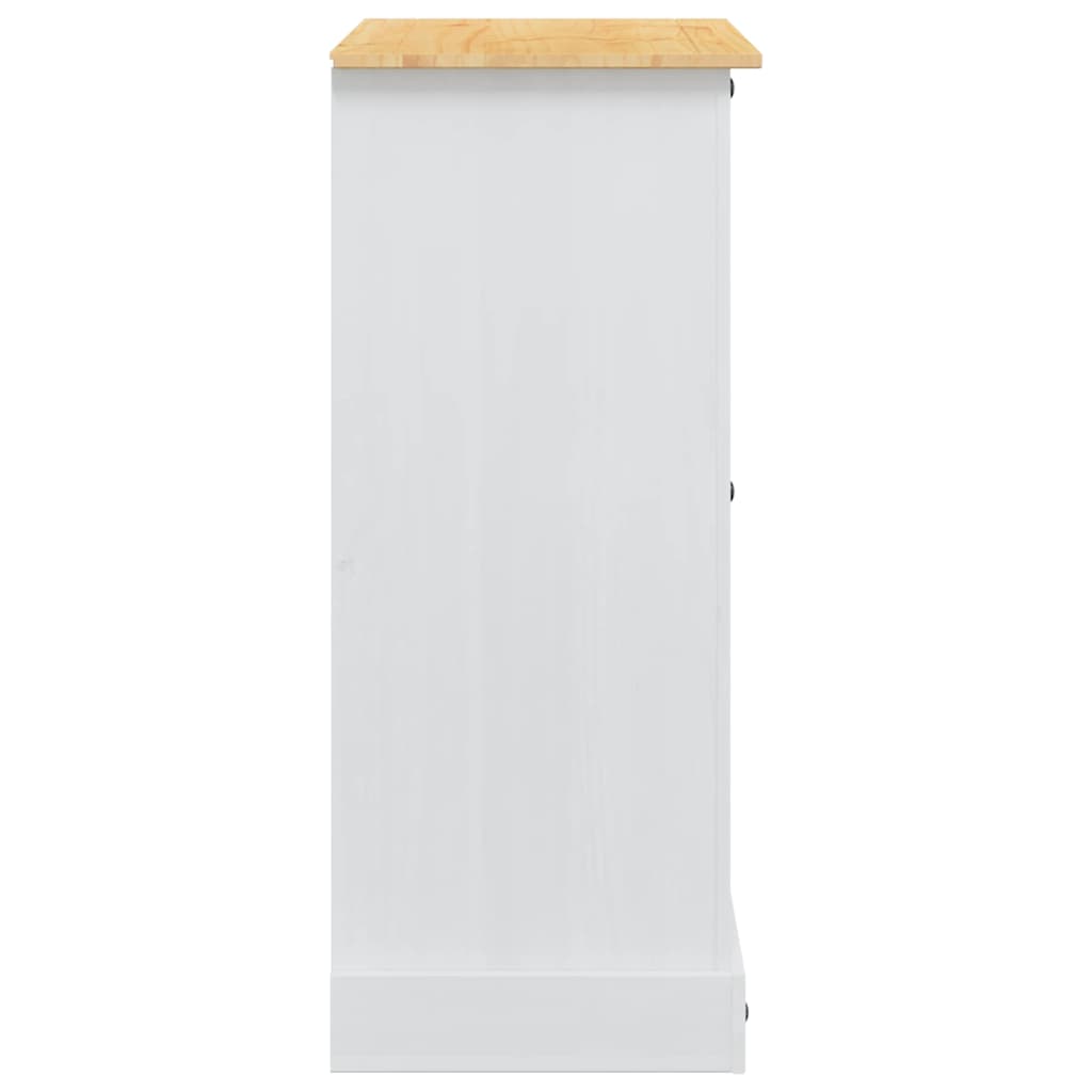 vidaXL Baús de Armazenamento com gaveta Branco 92 x 48 x 114 cm