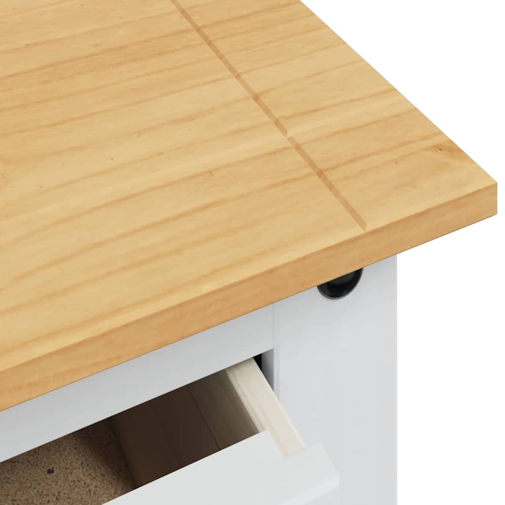 vidaXL Baús de Armazenamento com gaveta Branco 92 x 48 x 114 cm