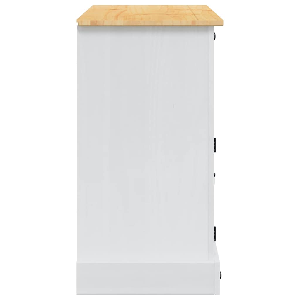 vidaXL Baús de Armazenamento com gaveta Branco 112 x 40 x 75 cm