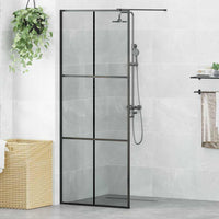 vidaXL Divisória de chuveiro 80x195 cm vidro transparente ESG preto