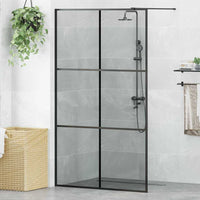 vidaXL Divisória de chuveiro 80x195 cm vidro transparente ESG preto