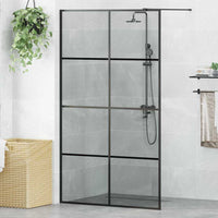 vidaXL Divisória de chuveiro 80x195 cm vidro transparente ESG preto