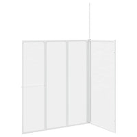 vidaXL Tela de Banho Opaco 120 x 70 x 137 cm Alumínio