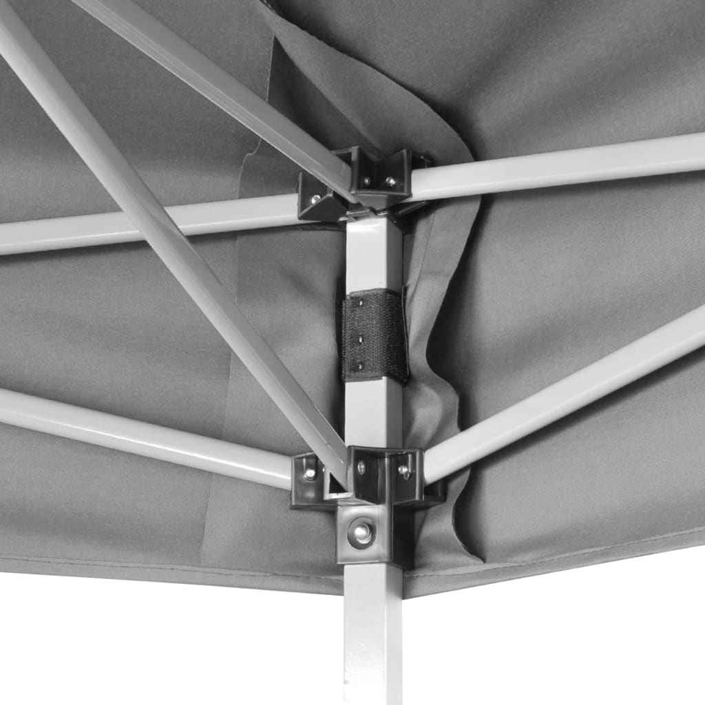 vidaXL Tenda festas pop-up dobrável hexagonal cinzento 3,6x3,1 m